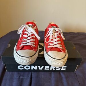 Converse Red Canvas Sneakers